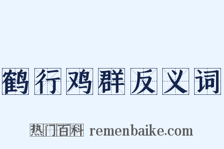 鹤行鸡群反义词是什么意思的图片